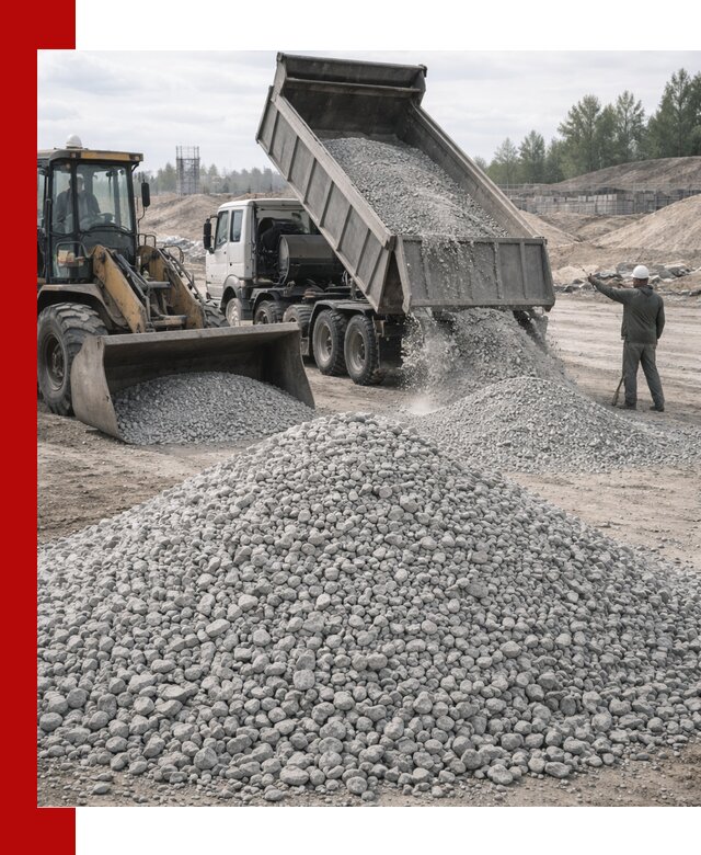 Доставка известнякового щебня фр. 5–20 в Чистополе