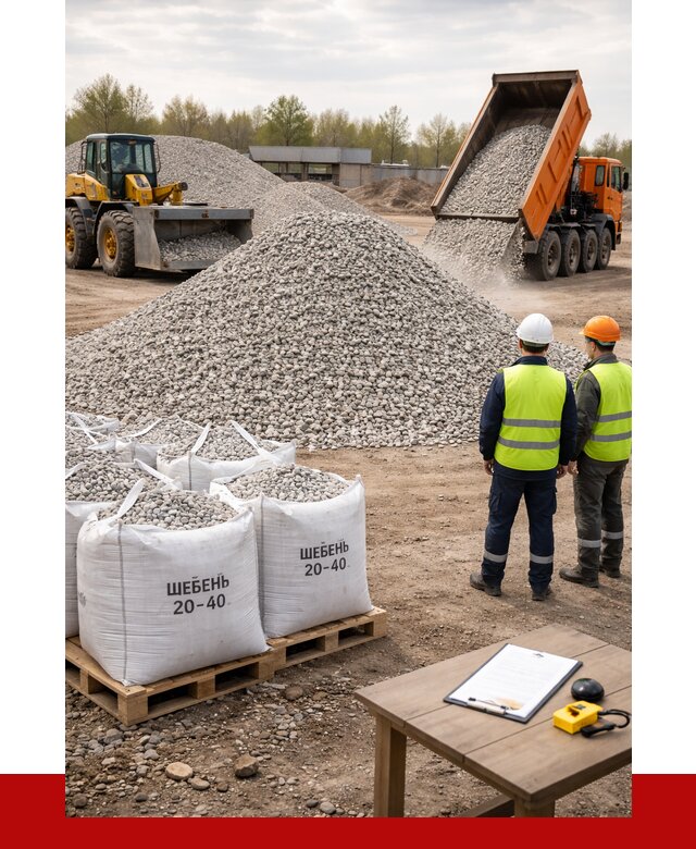 Известняковый щебень 20-40 в Чистополе от 2150 р. ПРОНЕРУДЧст