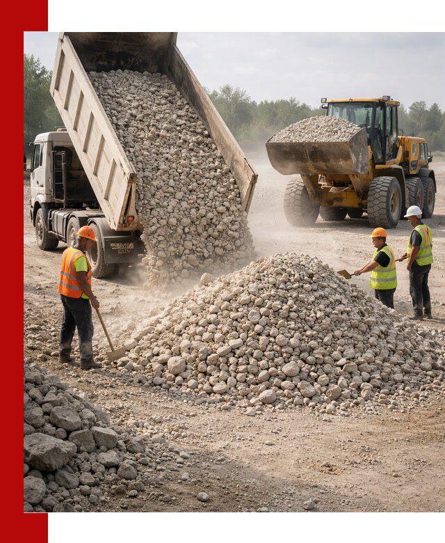 Доставка известнякового щебня фр. 40-70 в Чистополе