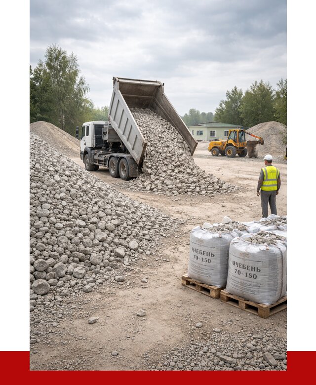 Известняковый щебень фракция 70-150 в Чистополе от 1280 р. | ПРОНЕРУДЧст