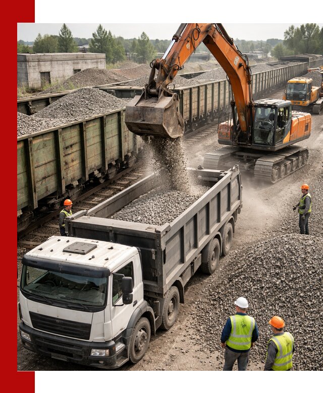 Железнодорожный щебень фракция 25–60 для поставок в Чистополе