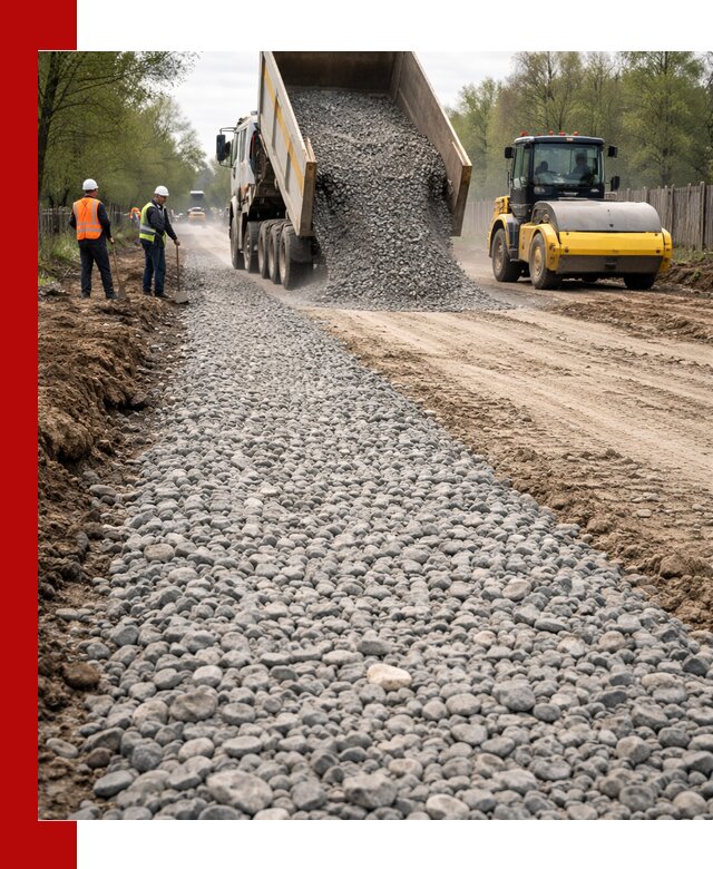 Доставка щебня для отсыпки дорог в Чистополе высокого качества