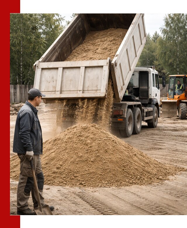 Доставка и продажа песка с разгрузкой в Чистополе