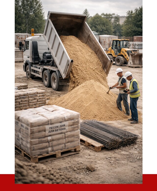 Песок для бетона в Чистополе от 2560 р. с доставкой, ПРОНЕРУДЧст