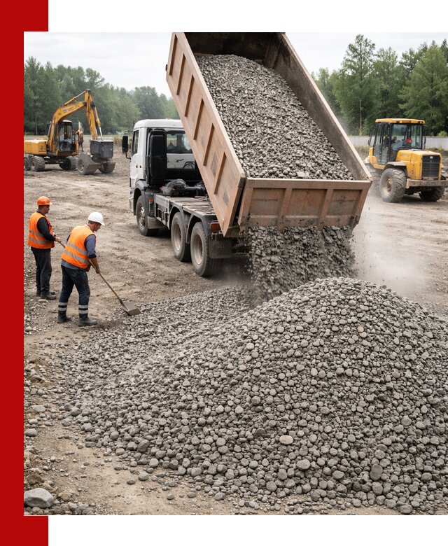 Доставка гравия фракции 40-70 в Чистополе оптом и в розницу