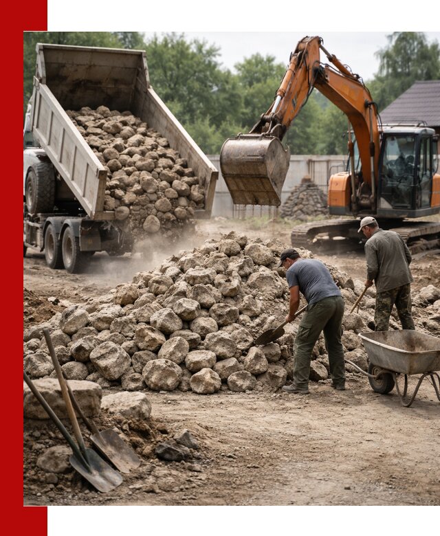 Доставка и разгрузка бутового камня в Чистополе