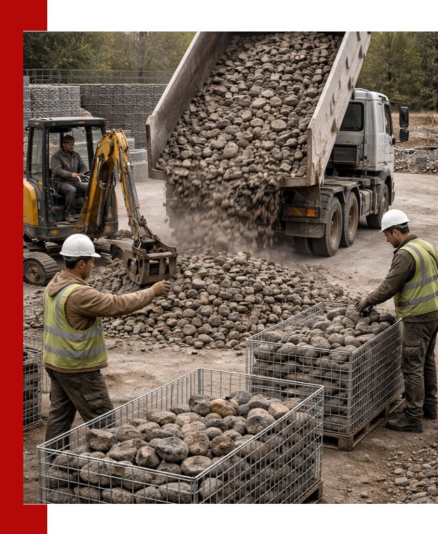 Камень для габионов фракция 100–201 в Чистополе