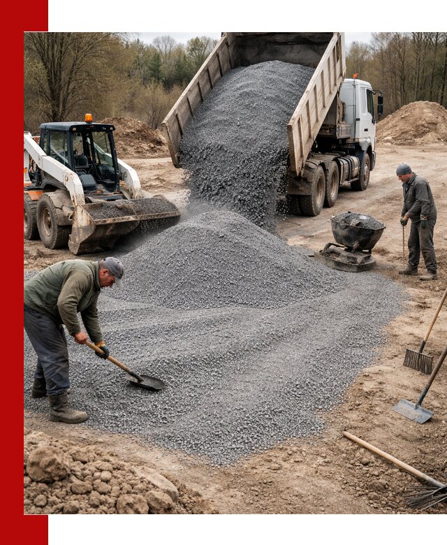 Отсев для подсыпки в Чистополе — доставка и подсыпка на участок