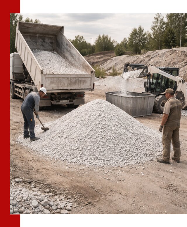 Доставка и продажа белой мраморной крошки в Чистополе