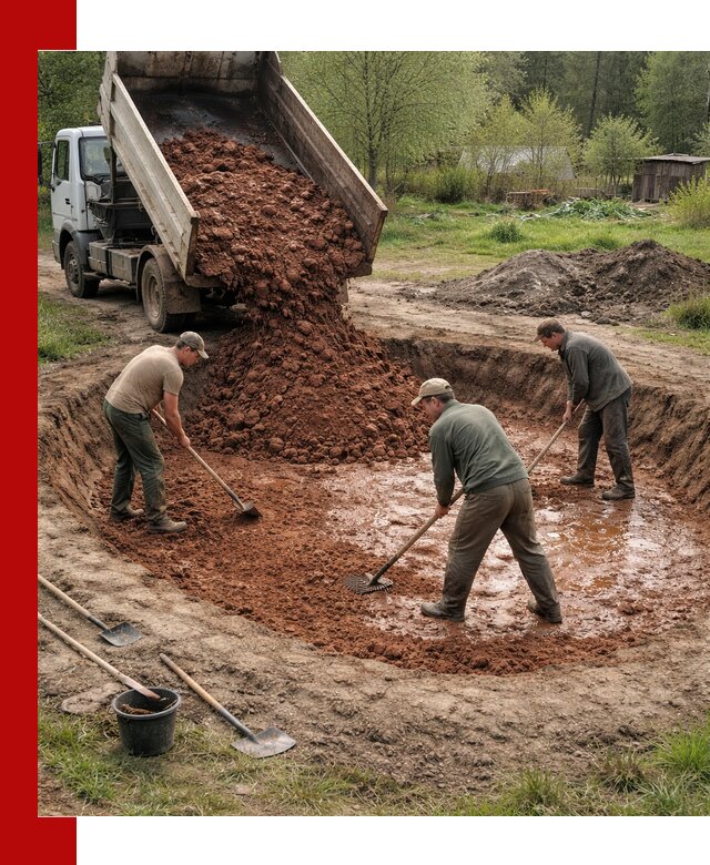Купить качественную глину для пруда в Чистополе
