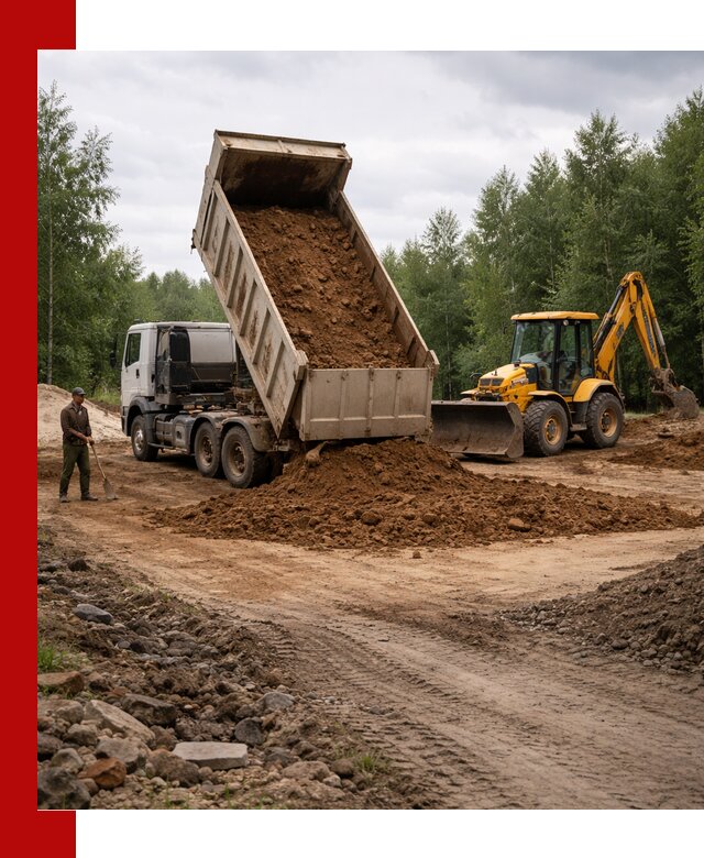 Доставка суглинка самосвалами в Чистополе подсыпка и планировка