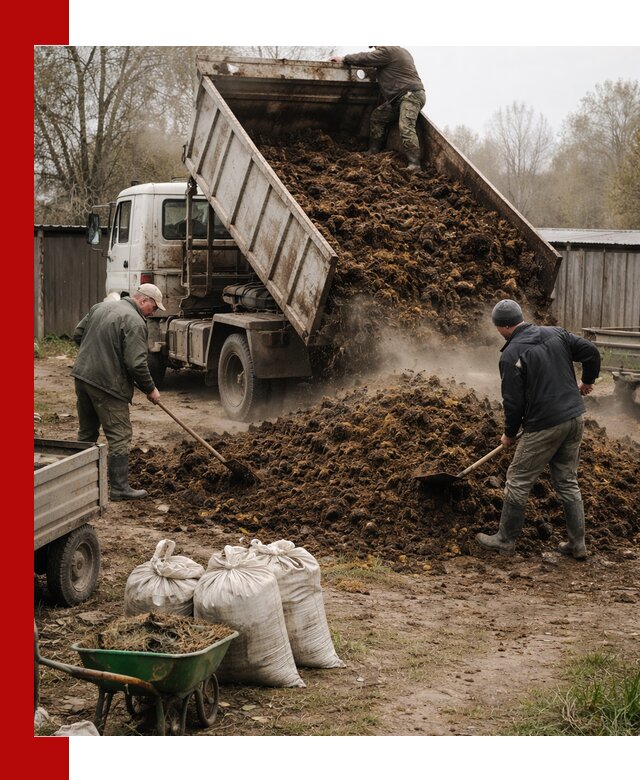 Доставка коровьего навоза самосвалом в Чистополе