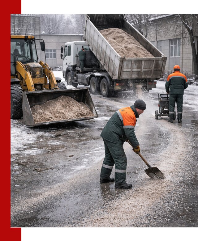Реагент против гололеда с доставкой и нанесением в Чистополе