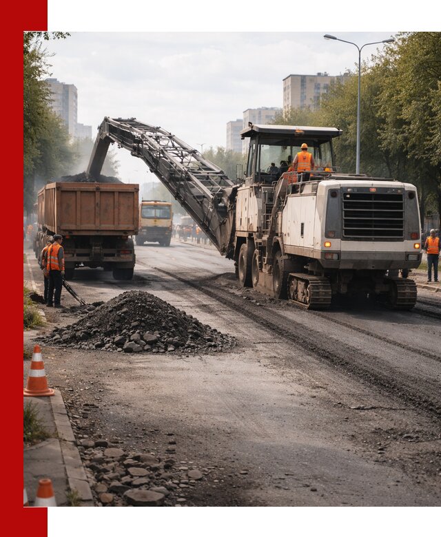 Фрезерованный асфальт в Чистополе — удаление и вывоз старого покрытия