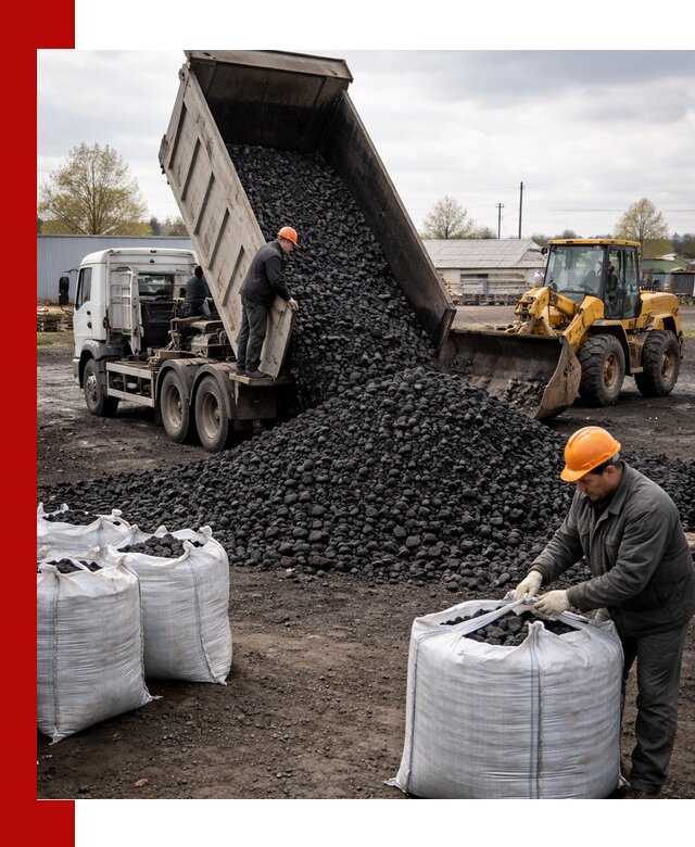 Доставка каменного угля в Чистополе оптом и в розницу