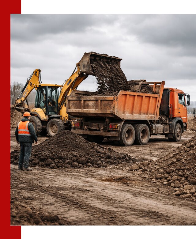 Вывоз грунта и строительного мусора в Чистополе грузовыми самосвалами