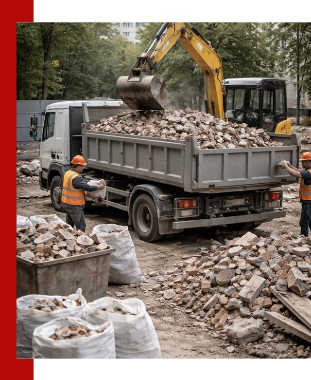 Вывоз строительного мусора в Чистополе с самосвалами и контейнерами