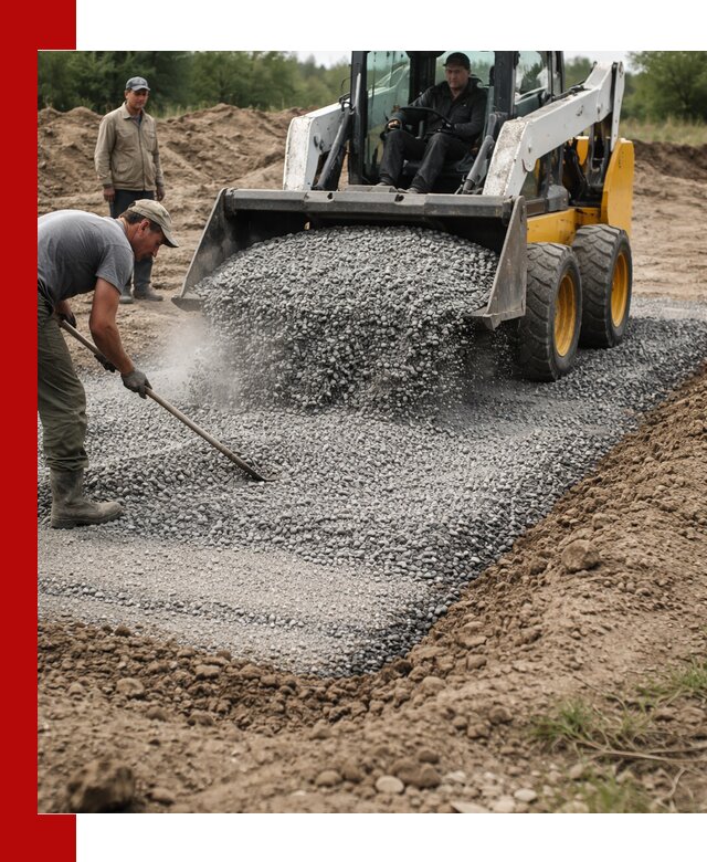 Устройство щебеночной подушки в Чистополе для дорог и фундаментов